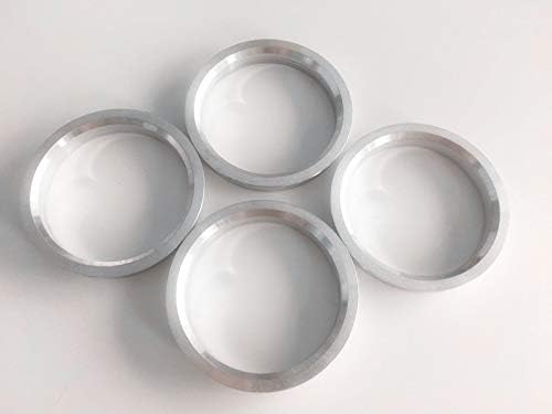 NB-Aero 4PC Silver Aluminum Hubrings 70.4mm ถึง 56.1mm | วงแหวนศูนย์กลาง Hubcentric 56.1 มม. ถึง 70.4 มม. สำหรับ